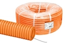 Труба гофр. ПНД d 16 с зондом (100 м) легкая оранжевая TDM